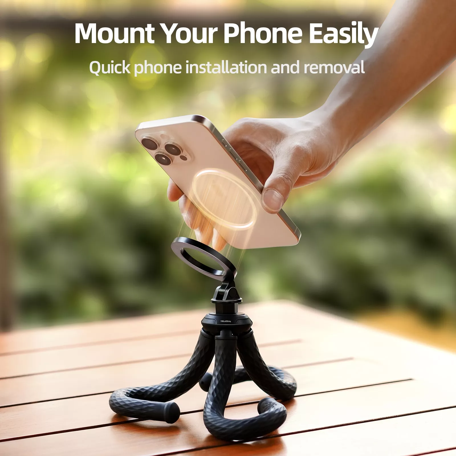 Magnetic Quick Release Flexible Tripod for Smartphones - Image 3