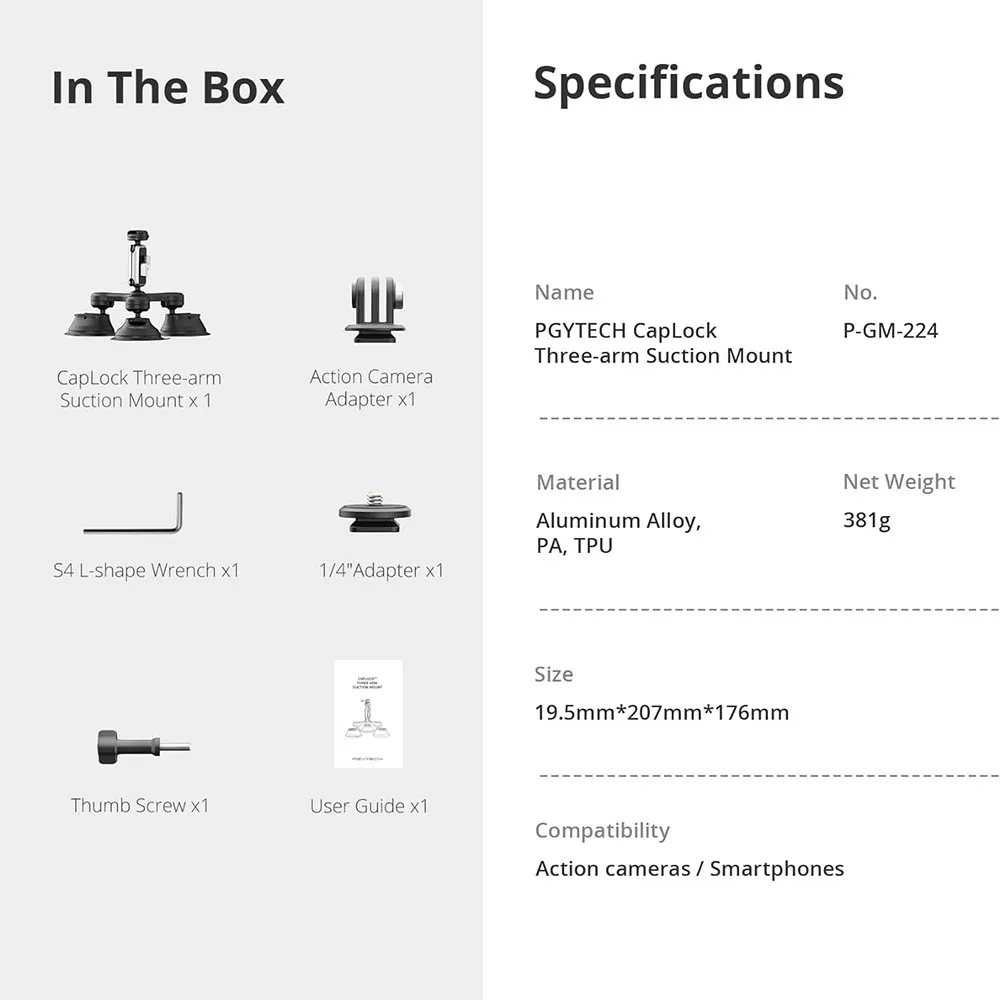 Triple Suction Cup Car Mount with 360° Rotation for Action Cameras & Smartphones - Image 6