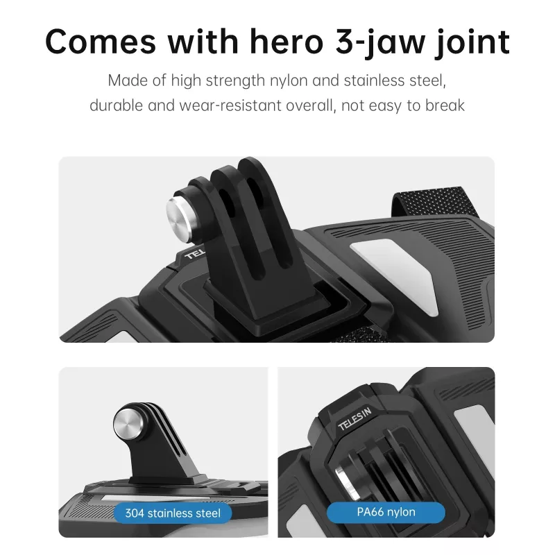 Foldable Motorcycle Helmet Mount for GoPro, DJI, and Insta360 Cameras - Image 5