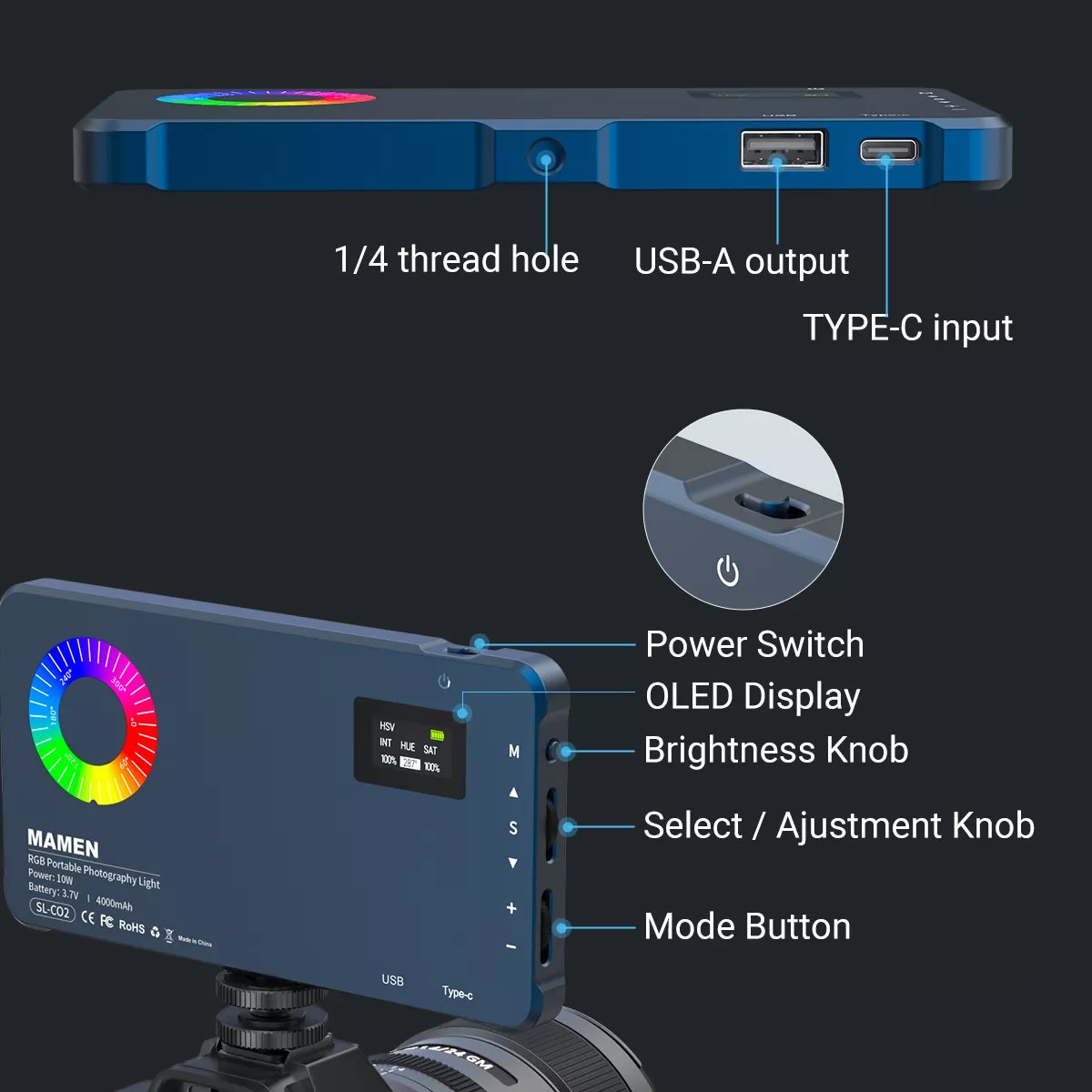 Portable RGB LED Video Light for Vlogging, Photography, and Live Streaming - Image 5