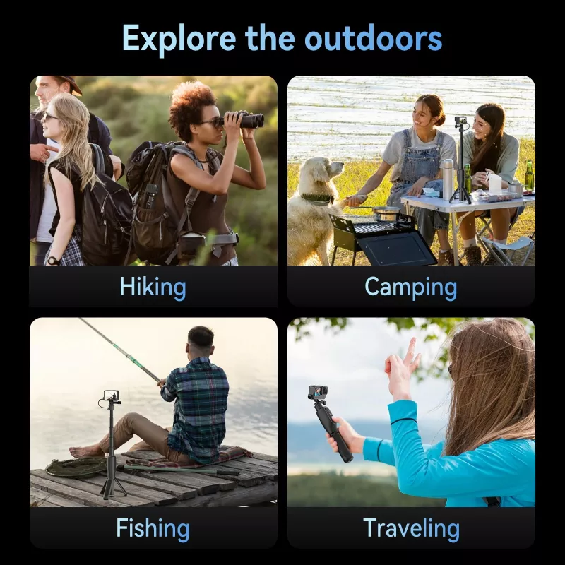 Rechargeable Selfie Stick Tripod with Remote for GoPro Hero - Image 6