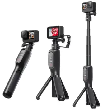 Rechargeable Selfie Stick Tripod with Remote for GoPro Hero