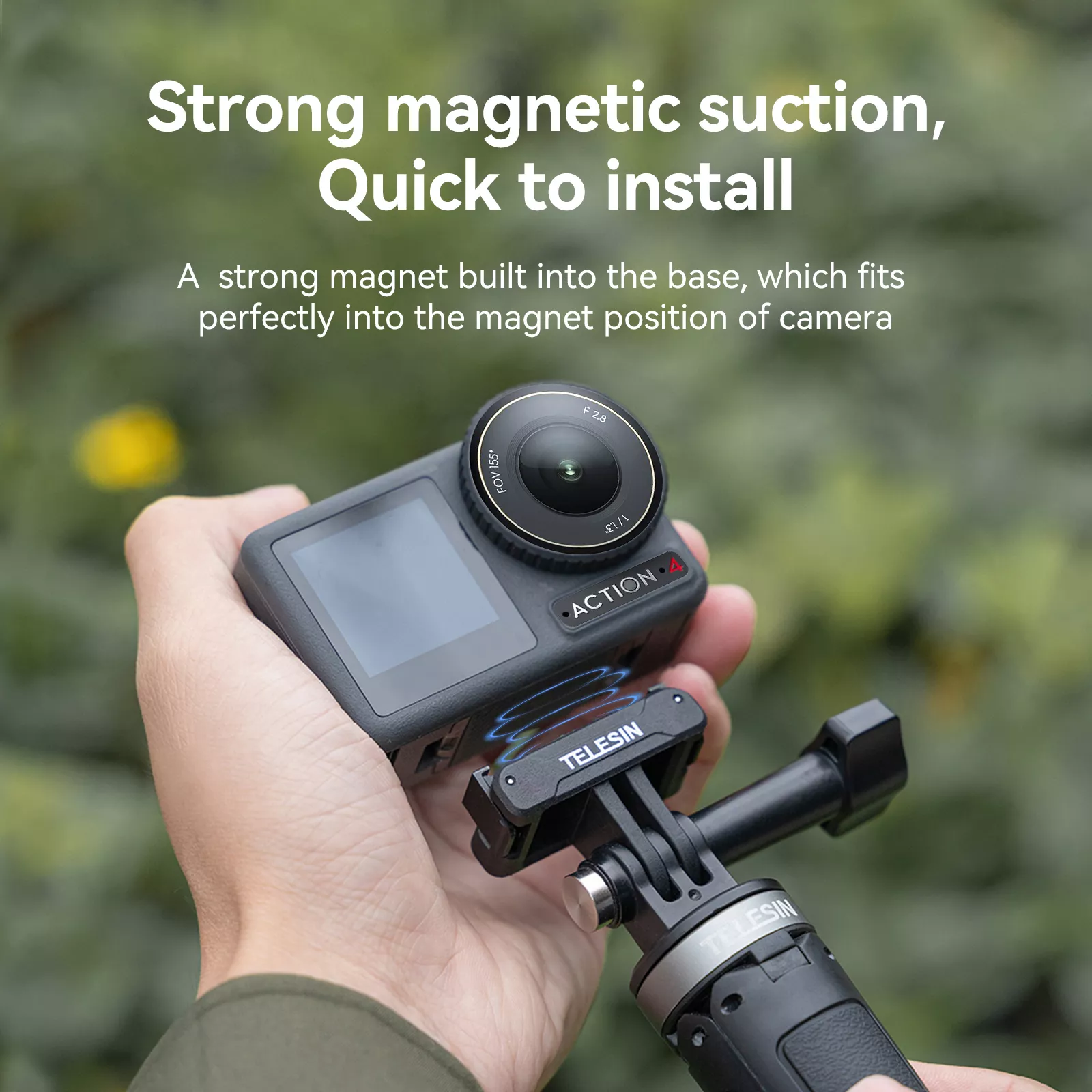 Magnetic Two-Claw Adapter for Action Cameras - Strong & Versatile Accessory - Image 3