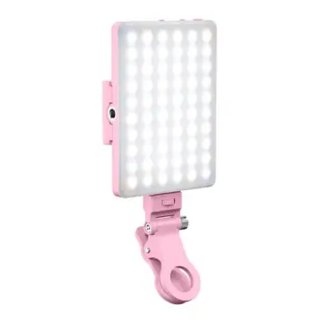 Portable Bi-Color Selfie and Video Conference Light with Clip