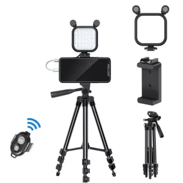 Rechargeable Vlogging Kit with Microphone, LED Light & Wireless Control