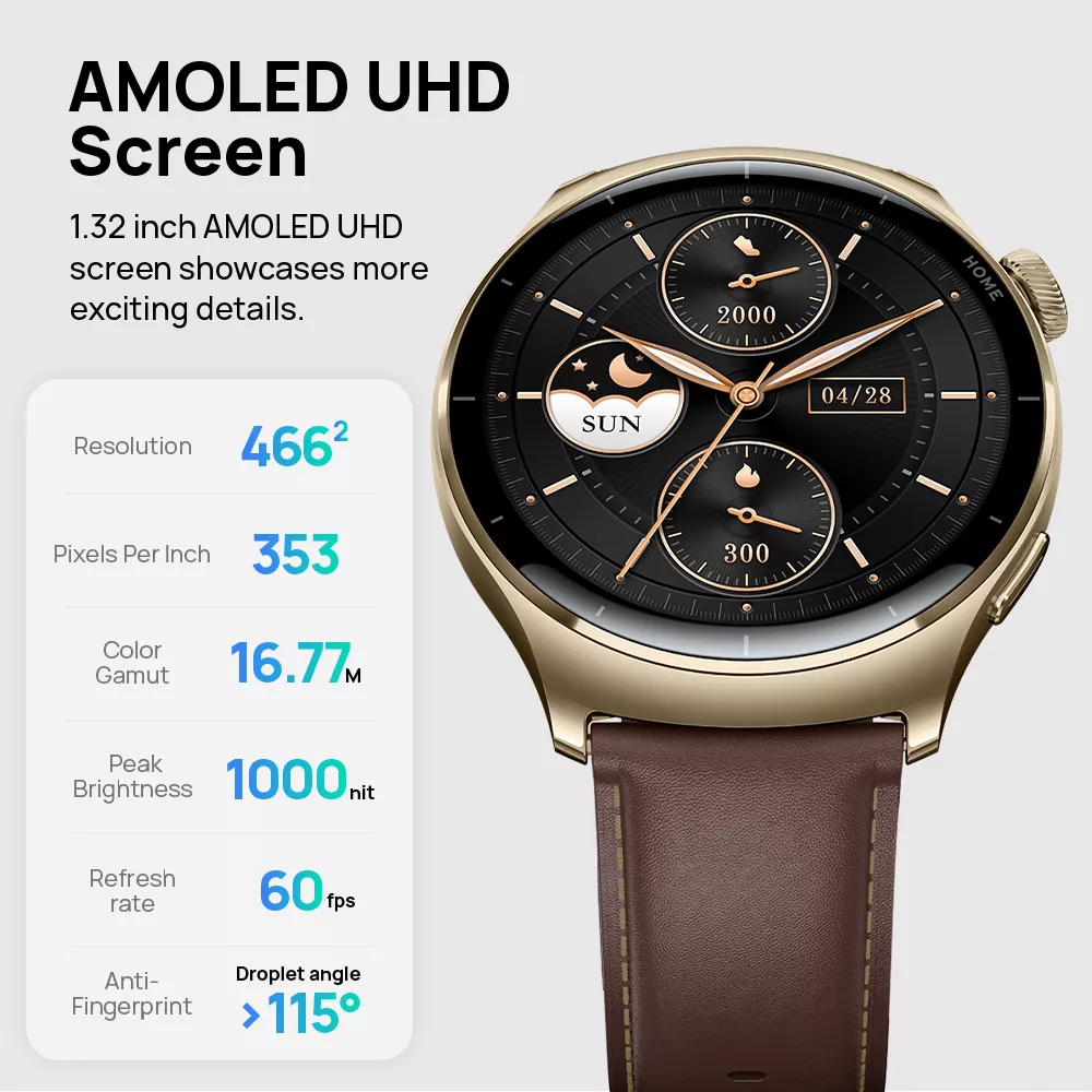 AMOLED GPS Smartwatch with 150+ Sports Modes, Health Monitoring, & Bluetooth Calling - Image 2