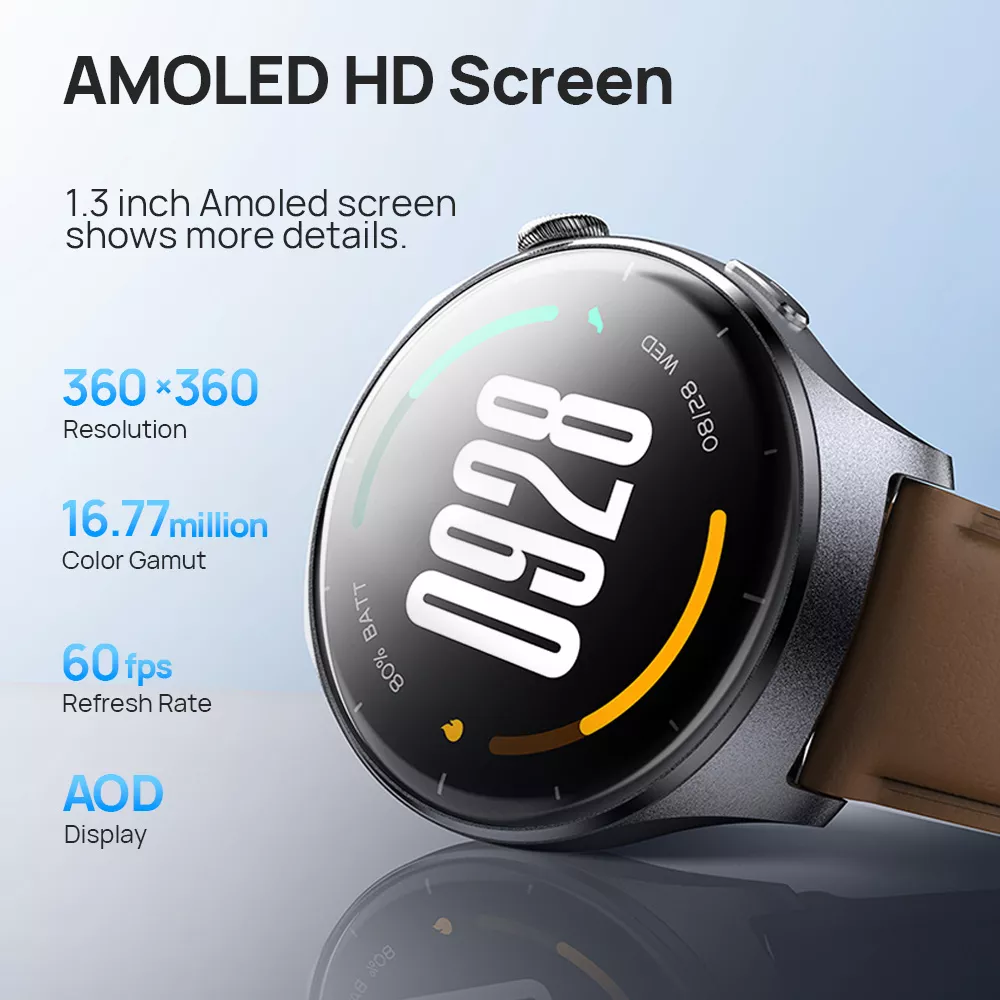 Smartwatch with 1.3-Inch AMOLED Display, Bluetooth Calling, Health & Fitness Tracking - Image 2