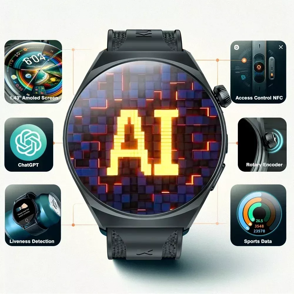 AMOLED Smartwatch with Bluetooth Calls, Heart Rate & Blood Pressure Monitor - Image 4