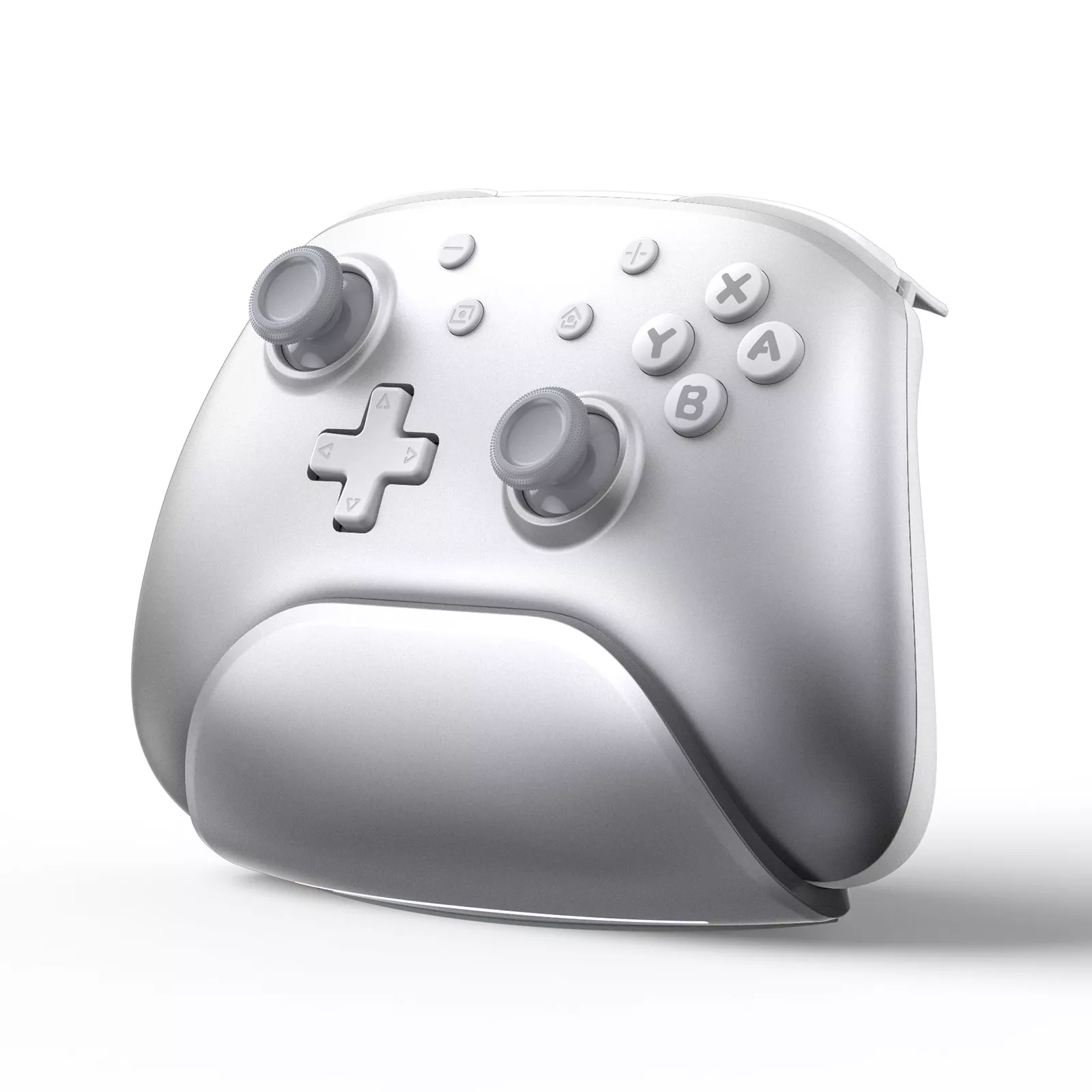 Radiant Silver Wireless Controller with Charging Dock for Nintendo Switch
