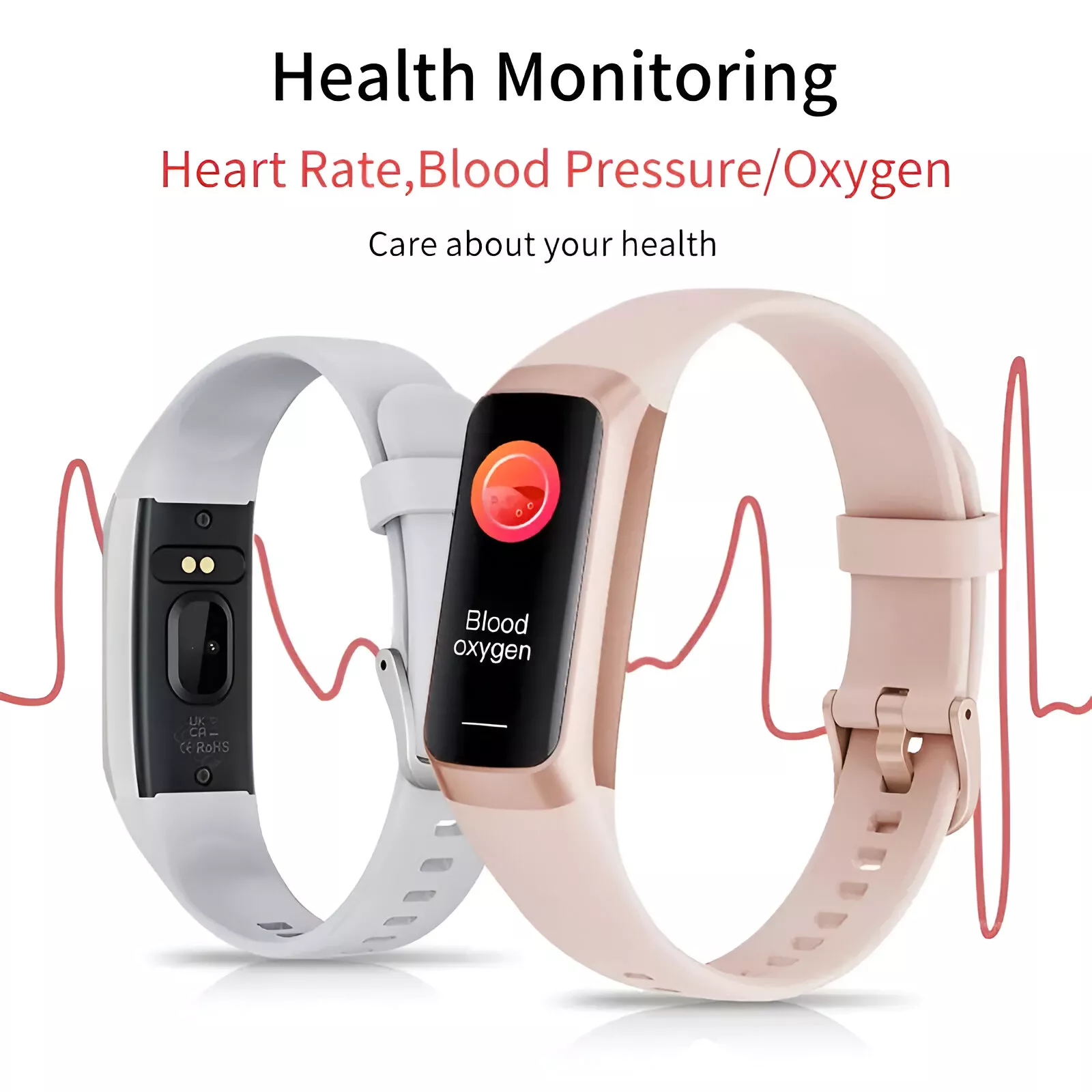 AMOLED Smart Watch with Heart Rate, Blood Pressure & Fitness Tracker - Image 3
