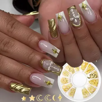 Gold Rivet 3D Nail Art Decorations