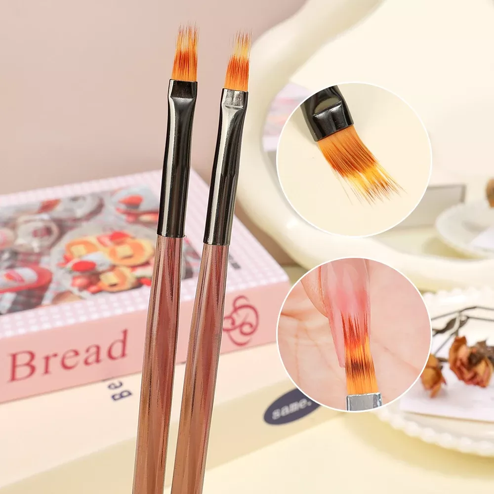 Double-End Nail Art Liner Brush with Microfiber Wool for DIY Gel Nail Art - Image 3
