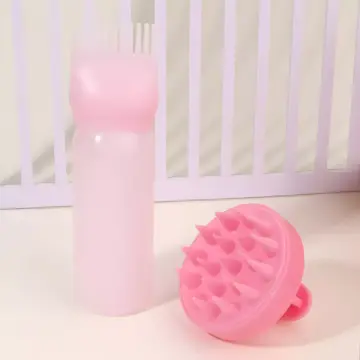 Silicone Scalp Massage Brush with Shampoo Applicator for Hair Care and Styling