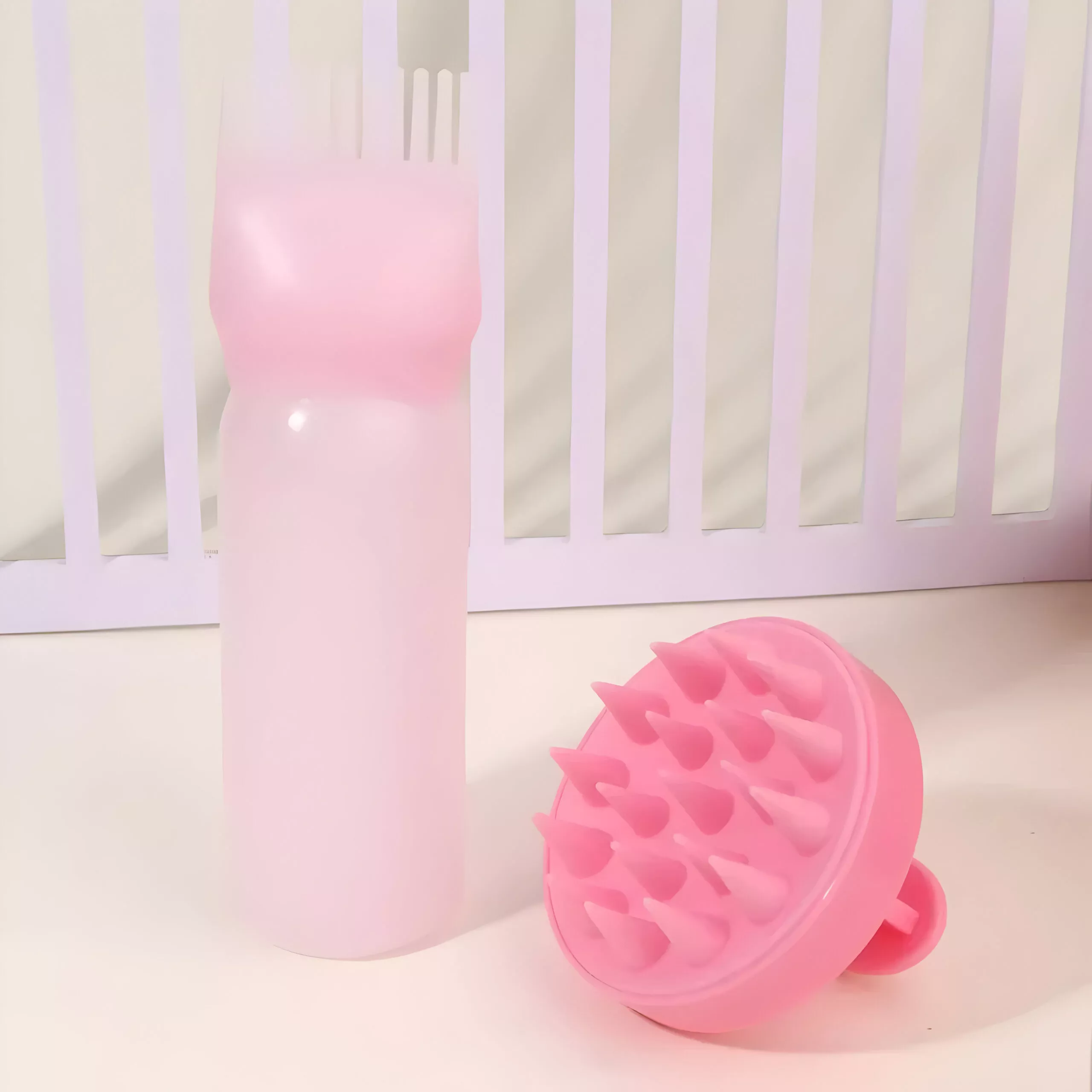 Silicone Scalp Massage Brush with Shampoo Applicator for Hair Care and Styling - Image 3