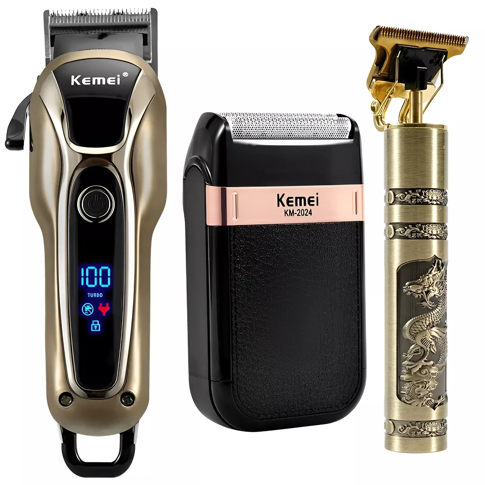 Professional Cordless Gold Hair & Beard Trimmer for Men - Image 2