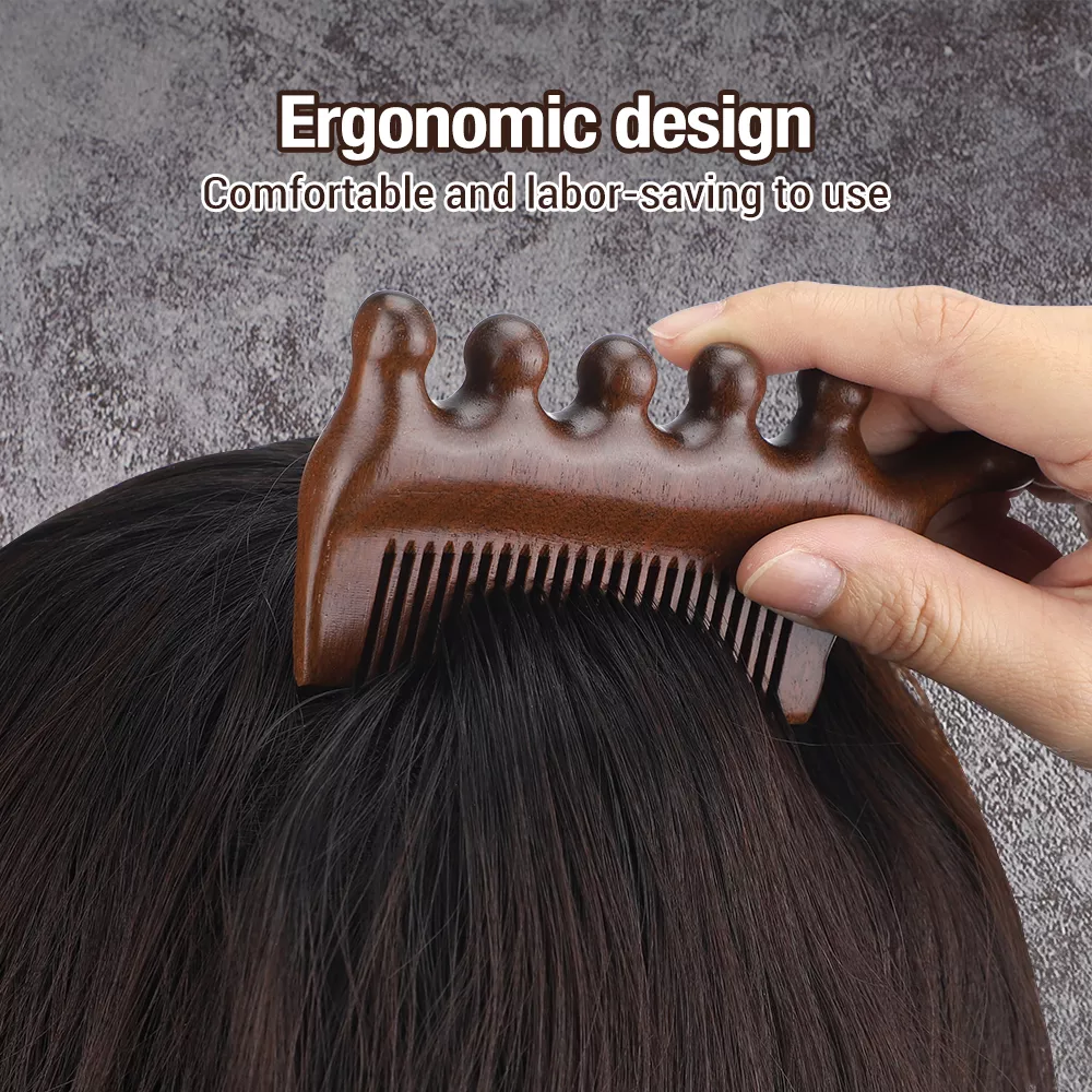 Natural Sandalwood Meridian Massage Comb - Image 2