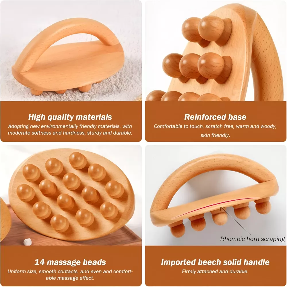 14-Bead Handheld Gua Sha Massage Brush - Image 4