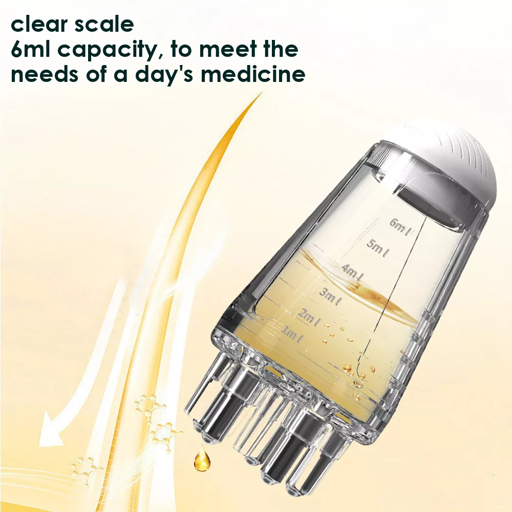 6ml Scalp Liquid Applicator with Roller Ball Massage Comb for Hair Growth - Image 2
