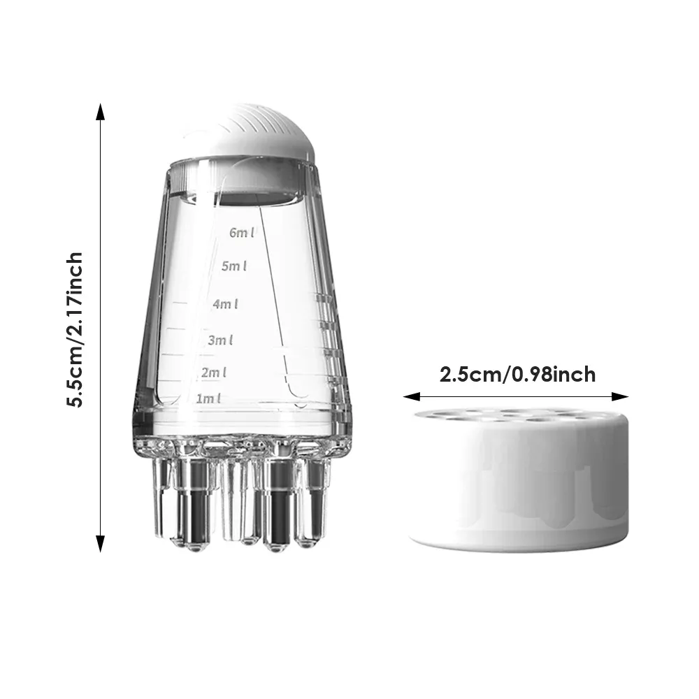 6ml Scalp Liquid Applicator with Roller Ball Massage Comb for Hair Growth - Image 9