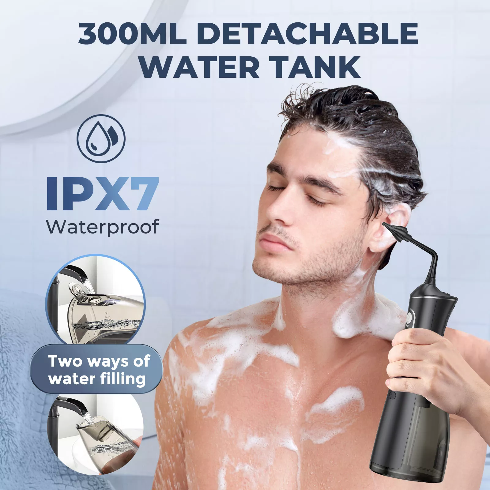 Portable Electric Ear Cleaner 300ml Water Tank - Image 3