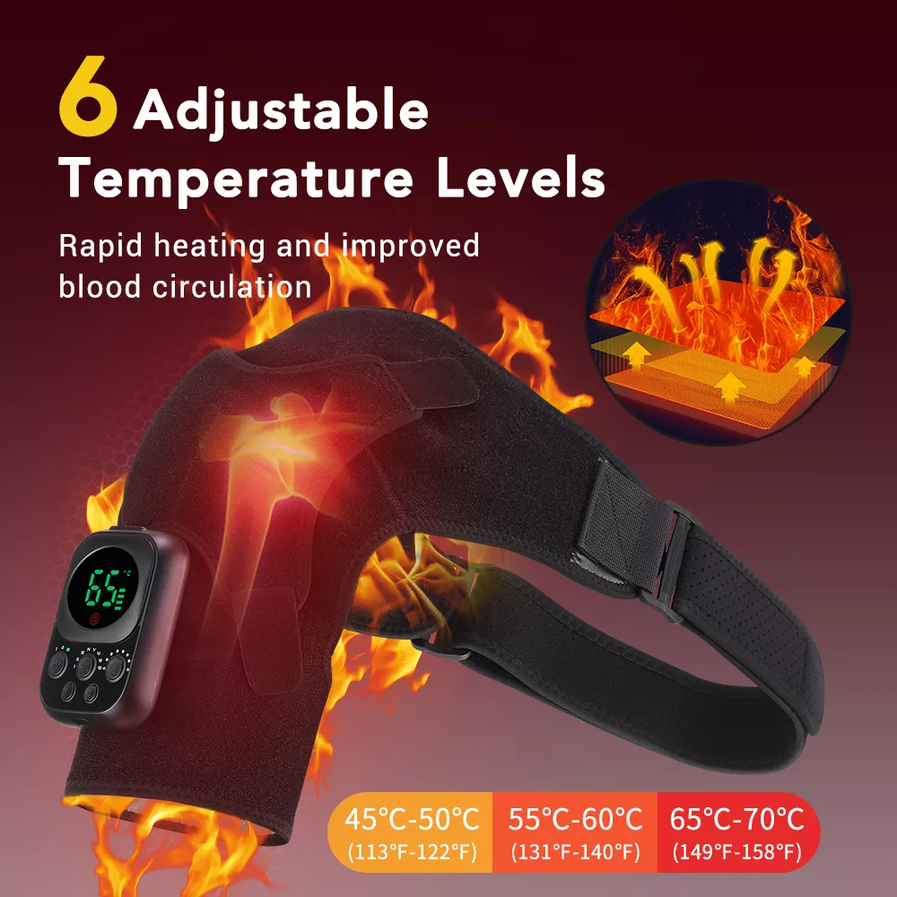 Wireless Heated Shoulder Massager with Vibration - Image 4