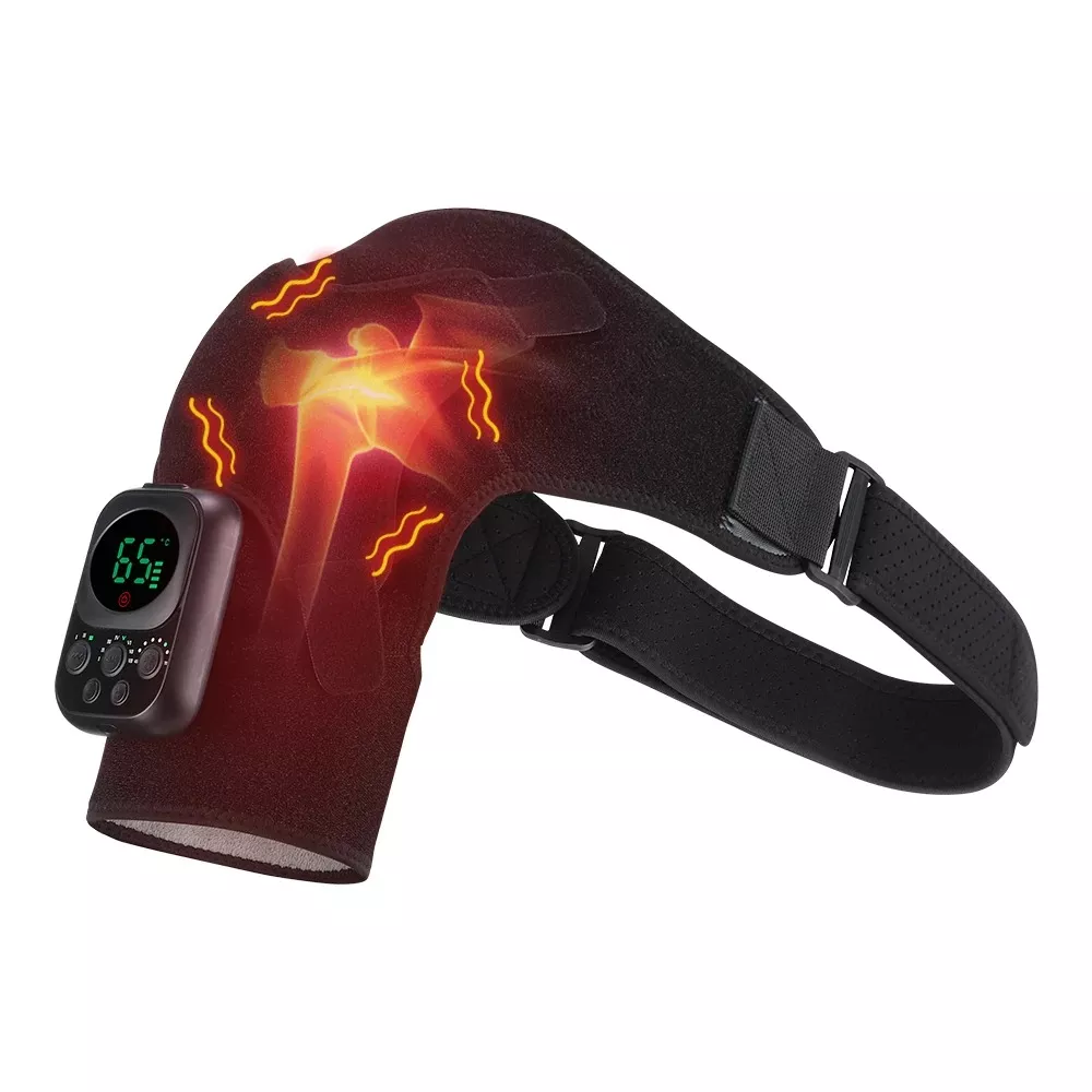 Wireless Heated Shoulder Massager with Vibration