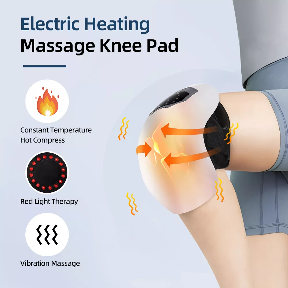 Wireless Heated Knee Massager with 3-Level Heating & Vibration Therapy - Image 2