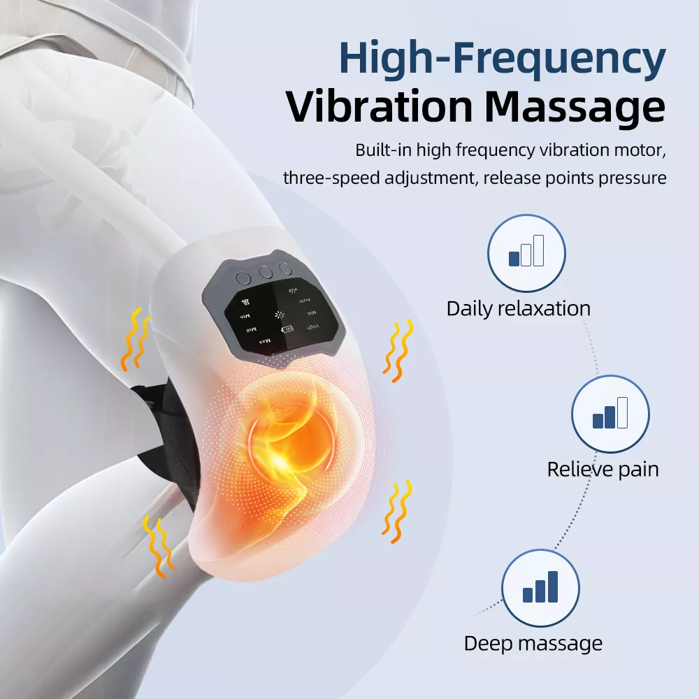 Wireless Heated Knee Massager with 3-Level Heating & Vibration Therapy - Image 4