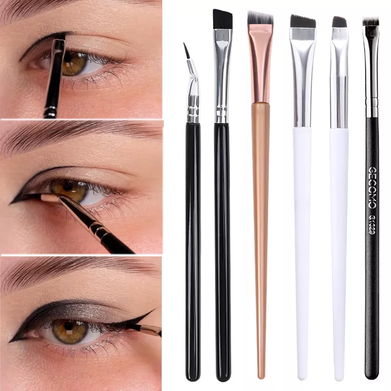 Professional Angled Eyebrow and Eyeliner Brush - Soft Contouring Makeup Tool - Image 3
