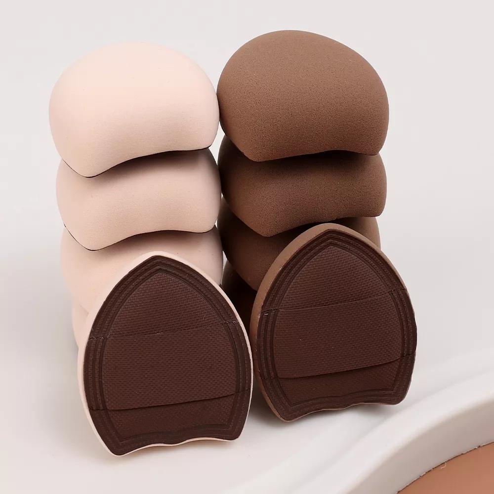 10PCS Mini Finger Cosmetic Puff Set - Soft Air Cushion Makeup Sponge for Foundation & Concealer - Image 4