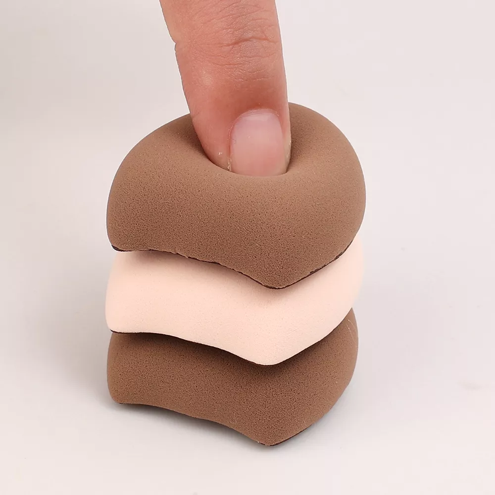 10PCS Mini Finger Cosmetic Puff Set - Soft Air Cushion Makeup Sponge for Foundation & Concealer - Image 5