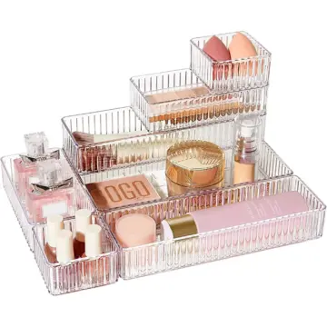 Clear Stackable Drawer Organizer Bins