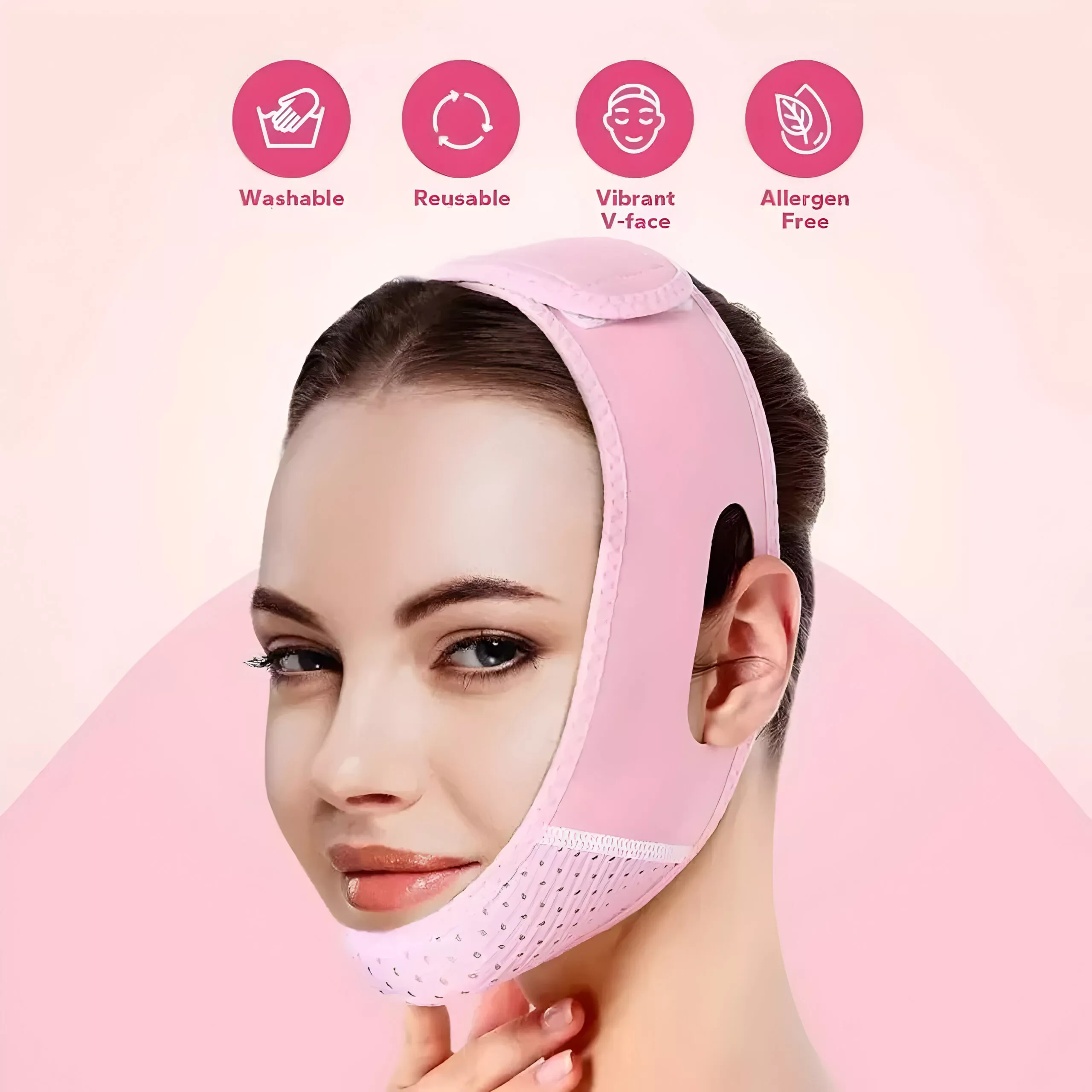 Reusable Face Slimming Chin Strap - V-Line Face Shaper & Double Chin Reducer - Image 4