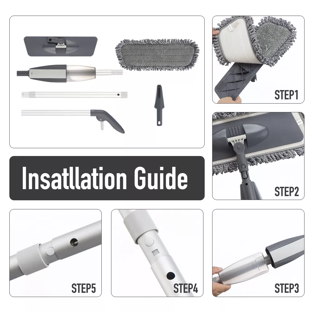 Magic Spray Mop with Reusable Microfiber Pads and 360-Degree Handle - Image 6