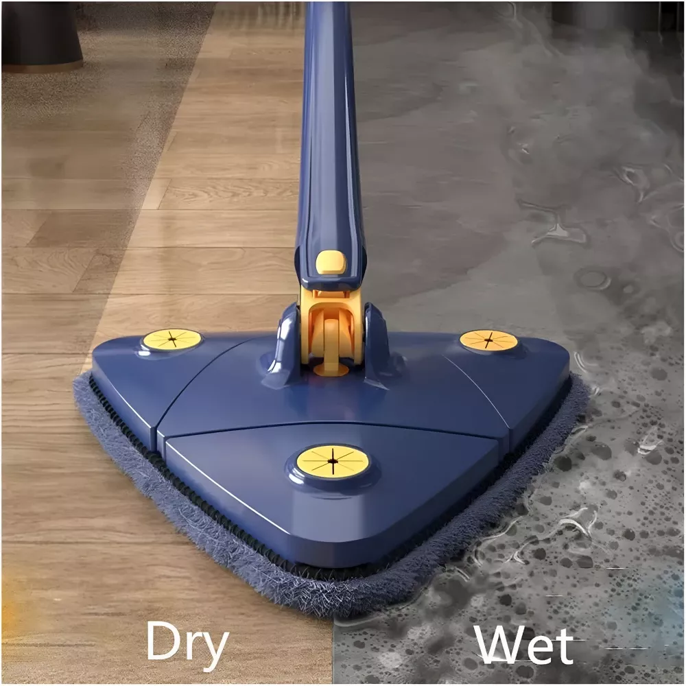 360° Rotating Triangular Mop – Self-Squeezing Microfiber Floor & Wall Cleaning Mop - Image 6