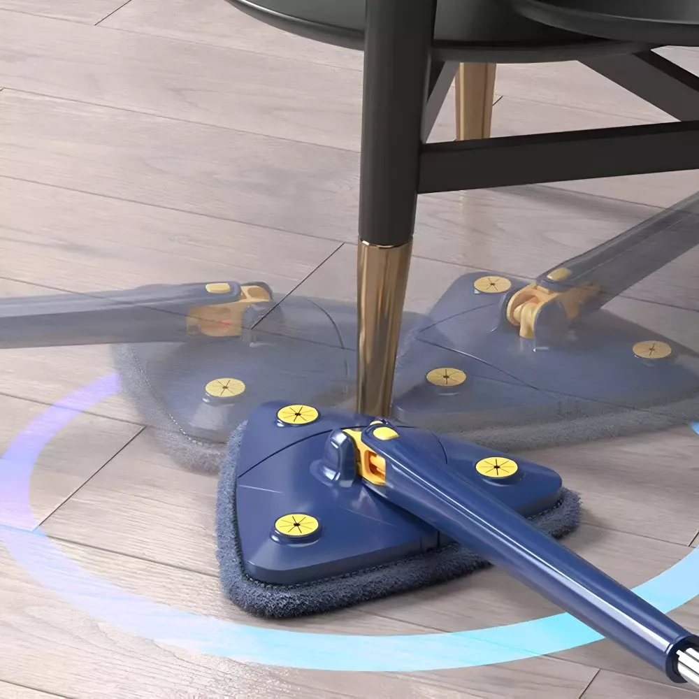 360° Rotating Triangular Mop – Self-Squeezing Microfiber Floor & Wall Cleaning Mop - Image 5