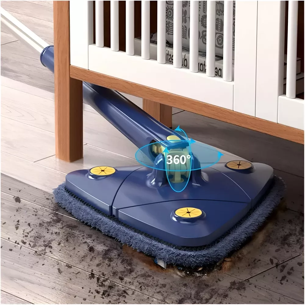 360° Rotating Triangular Mop – Self-Squeezing Microfiber Floor & Wall Cleaning Mop - Image 4