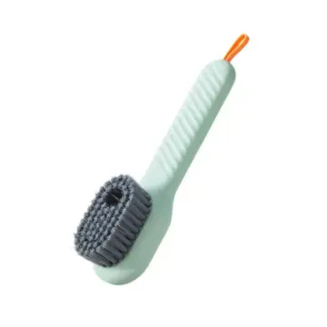 Multifunctional Soft-Bristled Shoe and Clothing Brush with Liquid Dispenser