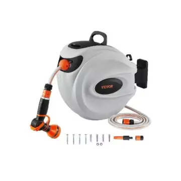 Retractable Garden Hose Reel 1/2" with 180° Swivel Wall Mount