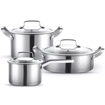 3-Piece Stainless Steel Cookware Set