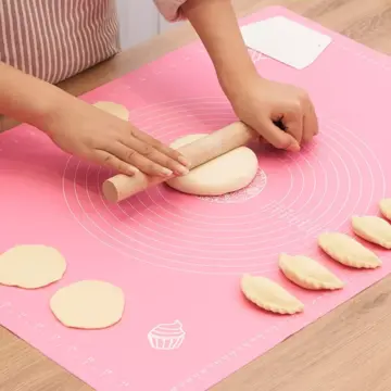 Nonstick Silicone Baking Mat for Pizza Dough, Pastry, and Kneading Prep