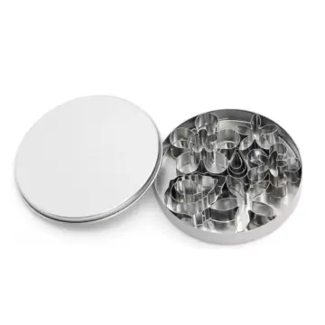 12-Piece Stainless Steel Flower Cookie Cutter Set