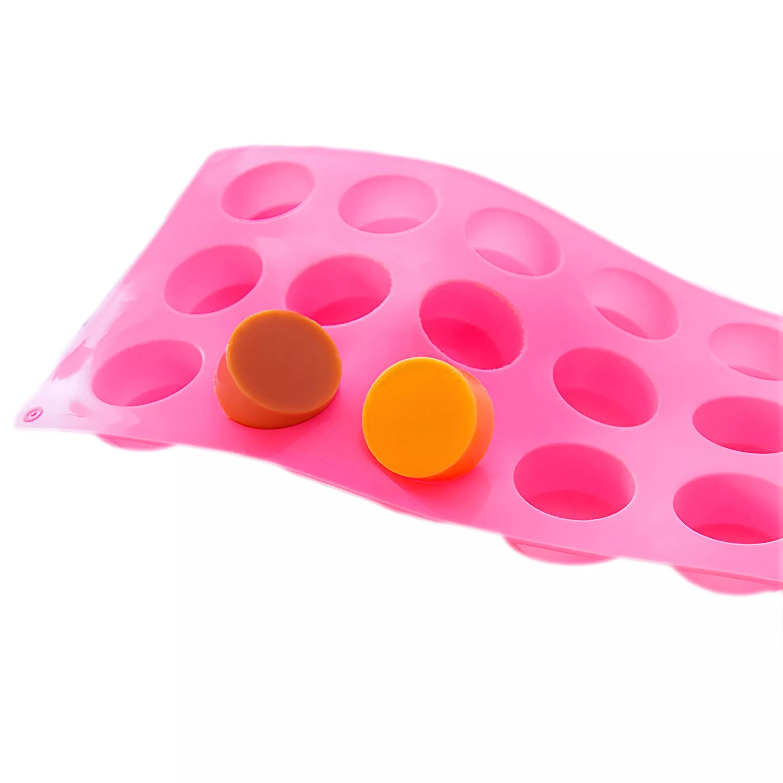 15-Cavity Round Silicone Mold for Baking, Chocolate, Candy & Soap Making - Image 3