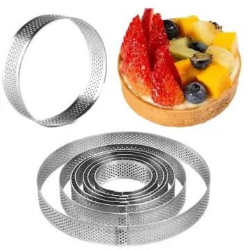 Stainless Steel Tart Mold Rings for Baking, Set of 8
