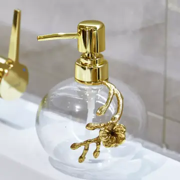 Elegant Metal & Glass Bathroom Set