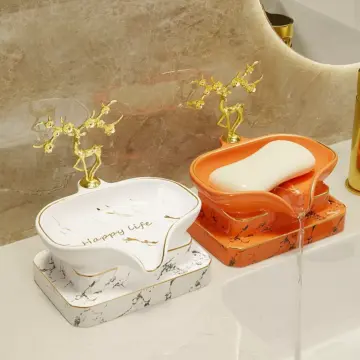 Luxury Deer Ceramic Soap Dish