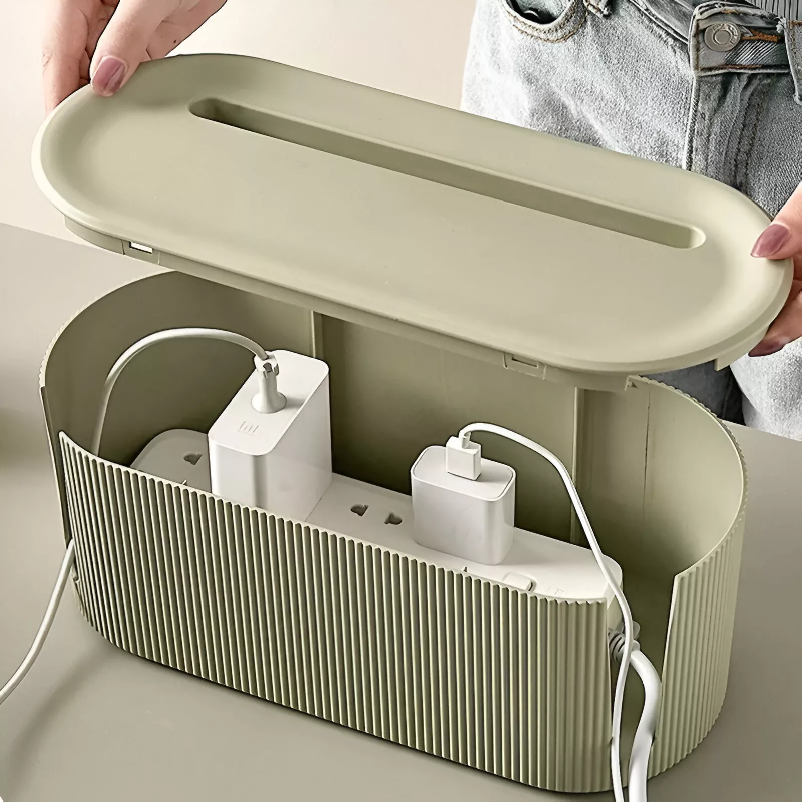Color Wire Cable Storage Organizer Box – Dustproof Power Socket & WiFi Router Case - Image 4