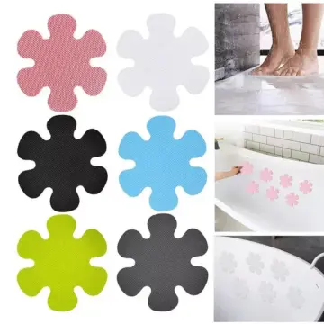 Anti-Slip Flower Shaped Bathtub Stickers - Waterproof Self-Adhesive Safety Appliques