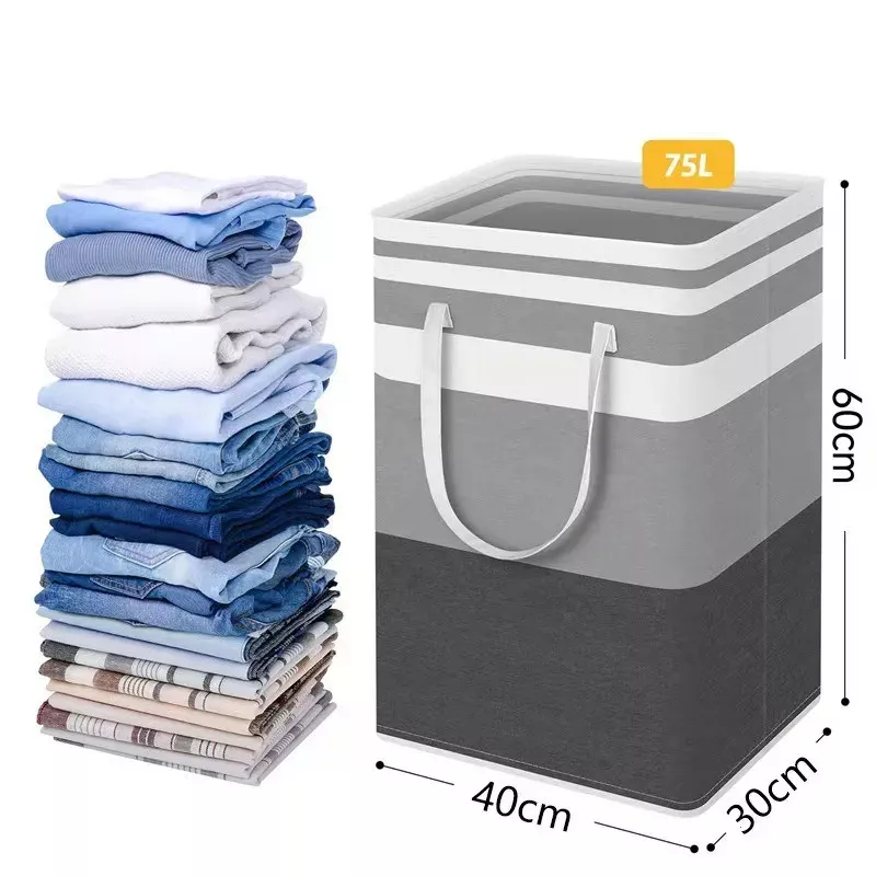 Waterproof Foldable Laundry Basket with Large Capacity and Storage Organizer - Image 5