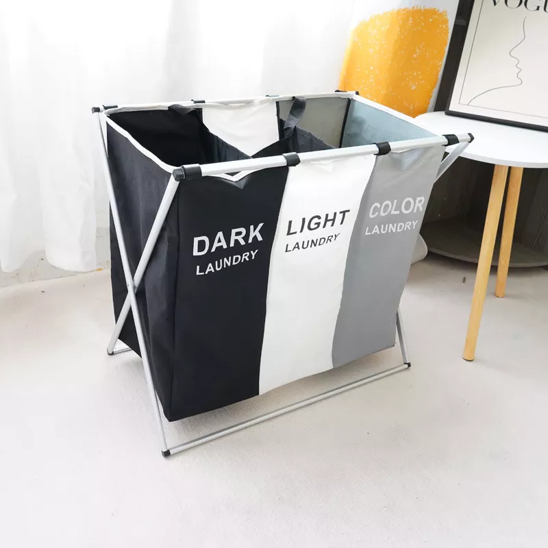 3-Grid Foldable Laundry Basket - Image 6